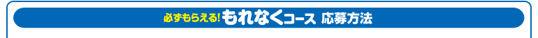 �K�����炦��I����Ȃ��R�[�X ������@