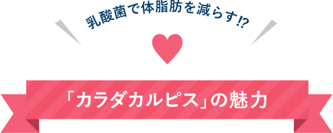乳酸菌で体脂肪を減らす!?「カラダカルピス」の魅力。